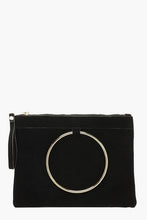 Load image into Gallery viewer, Large Ring Suedette Clutch Bag
