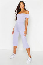 Load image into Gallery viewer, Ruched Bardot Wide Leg Jumpsuit
