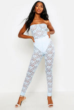 Load image into Gallery viewer, Lace Cupped Bandeau Jumpsuit
