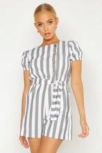 Load image into Gallery viewer, Button Front Linen Stripe Playsuit
