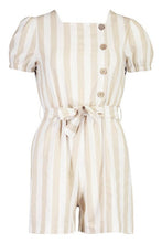 Load image into Gallery viewer, Button Front Linen Stripe Playsuit
