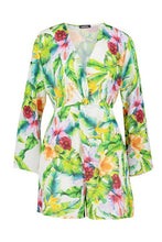 Load image into Gallery viewer, Tropical Palm Knot Front Playsuit
