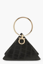 Load image into Gallery viewer, Croc Triangle Ring Handle Clutch Bag
