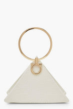 Load image into Gallery viewer, Croc Triangle Ring Handle Clutch Bag
