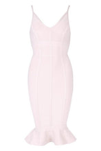 Load image into Gallery viewer, Contour Bandage Frill Hem Midi Dress
