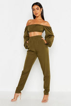 Load image into Gallery viewer, Bardot Volume Sleeve Top &amp; Pants Co-Ord
