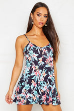 Load image into Gallery viewer, Tropical Print Swing Playsuit
