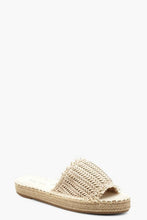 Load image into Gallery viewer, Woven Espadrille Sliders
