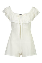 Load image into Gallery viewer, Off The Shoulder Linen Look Playsuit
