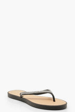 Load image into Gallery viewer, Diamante Jelly Flip Flops
