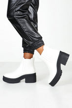 Load image into Gallery viewer, Block Heel Chunky Chelsea Boots
