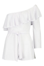 Load image into Gallery viewer, Asymmetric Sleeve Wrap Playsuit
