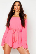 Load image into Gallery viewer, Off The Shoulder Woven Playsuit
