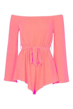 Load image into Gallery viewer, Off The Shoulder Woven Playsuit
