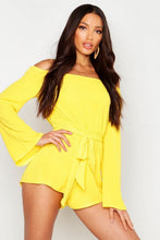 Load image into Gallery viewer, Off The Shoulder Woven Playsuit
