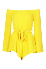 Load image into Gallery viewer, Off The Shoulder Woven Playsuit
