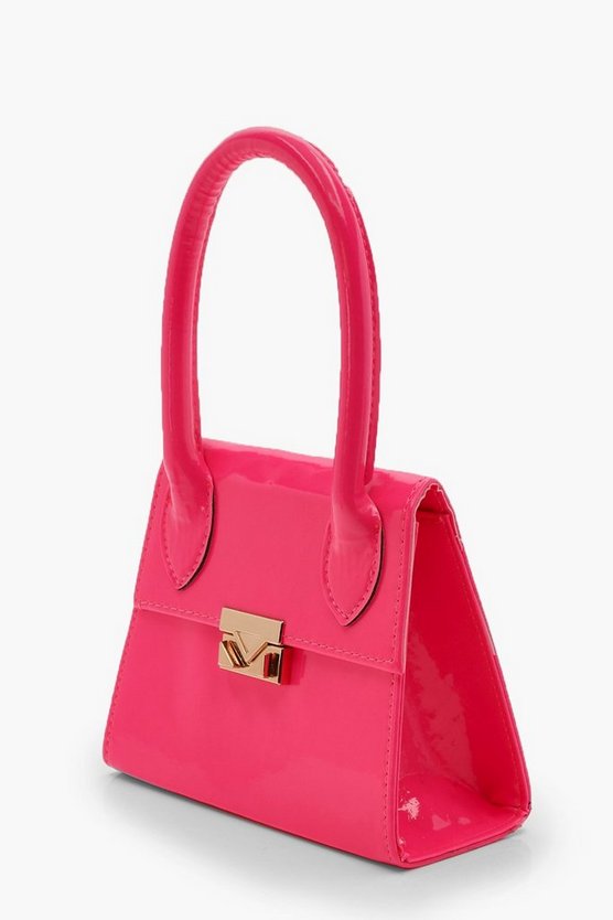 Neon Micro Mini Structured Handle Grab Bag