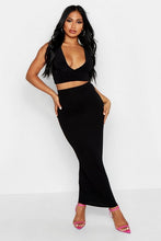 Load image into Gallery viewer, Basic Black Jersey Tube Maxi Skirt
