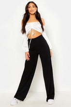 Load image into Gallery viewer, High Waist Basic Wide Leg Crepe Pants
