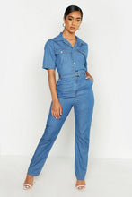 Load image into Gallery viewer, Denim Utility Boilersuit

