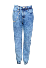 Load image into Gallery viewer, Elastic Cuff Bottom High Waist Jean
