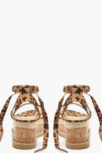 Load image into Gallery viewer, Wrap Strap Leopard Espadrille Flatforms
