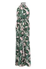 Load image into Gallery viewer, Halterneck Thigh Split Wide Leg Jumpsuit

