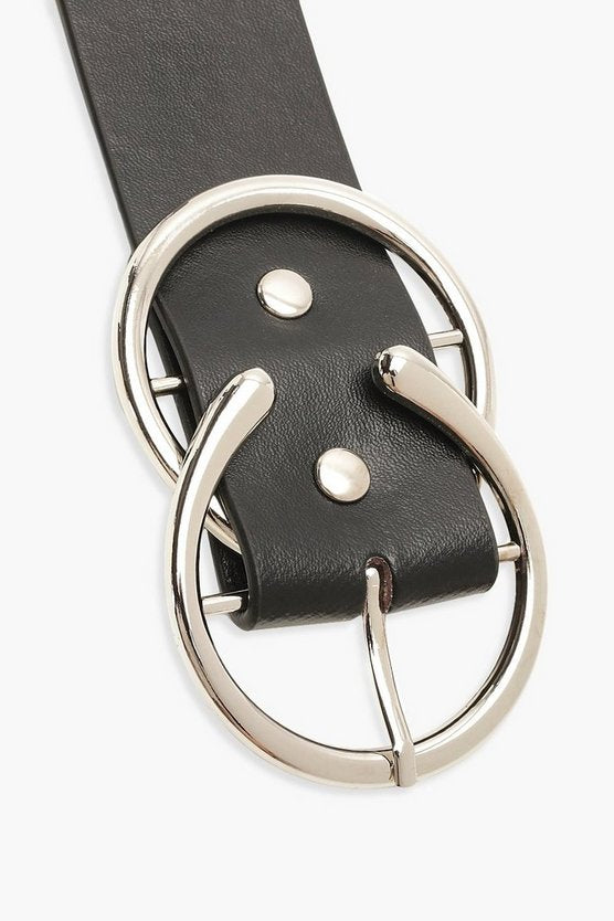 Open O-Ring Double Buckle Boyfriend Belt