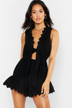 Load image into Gallery viewer, Plunge Front Broderie Anglais Playsuit

