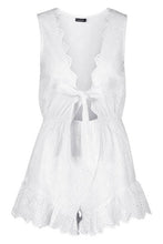 Load image into Gallery viewer, Plunge Front Broderie Anglais Playsuit
