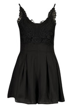 Load image into Gallery viewer, Boutique Crochet Detail Flippy Playsuit
