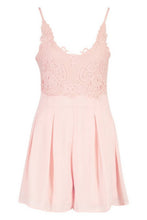 Load image into Gallery viewer, Boutique Crochet Detail Flippy Playsuit
