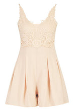 Load image into Gallery viewer, Boutique Crochet Detail Flippy Playsuit
