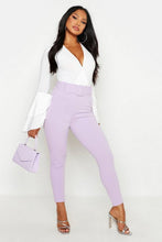 Load image into Gallery viewer, High Waist Belted Skinny Stretch Pants

