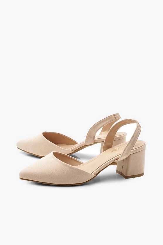 Wide Fit Block Heel Ballets