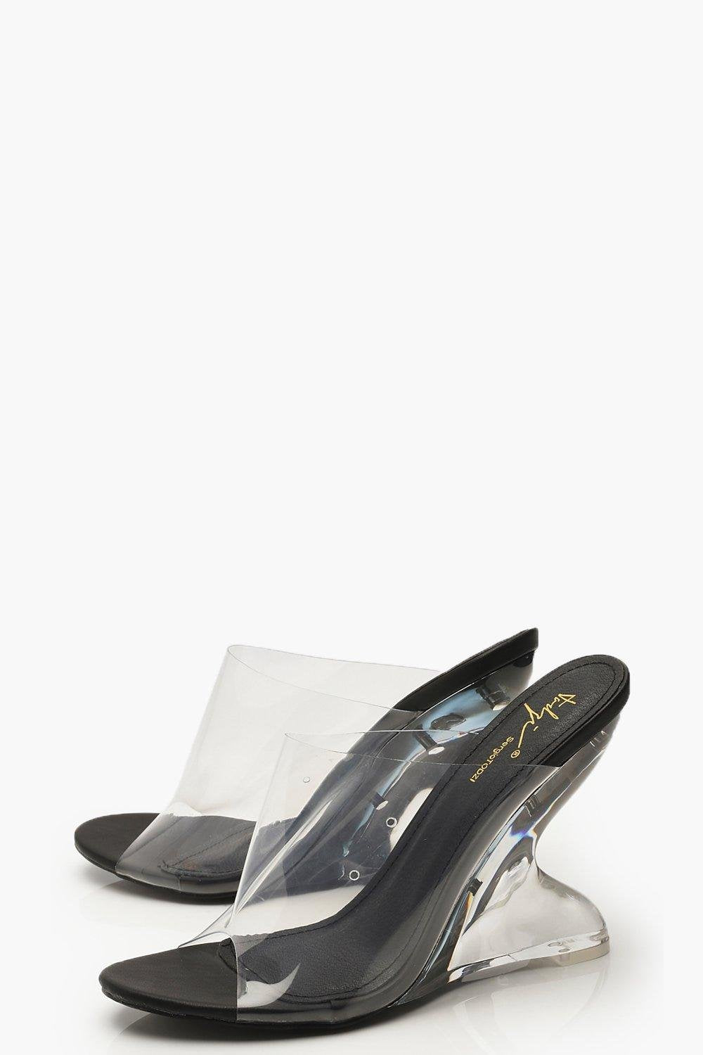 Feature Heel Mule Wedges