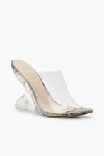 Load image into Gallery viewer, Clear Wedge Mules
