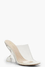 Load image into Gallery viewer, Clear Wedge Mules
