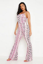 Load image into Gallery viewer, Neon Snake Flare Jumpsuit
