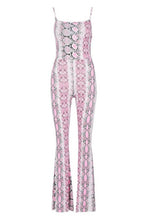 Load image into Gallery viewer, Neon Snake Flare Jumpsuit
