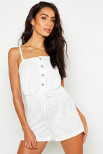 Load image into Gallery viewer, Button Front Linen Look Playsuit
