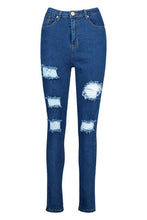 Load image into Gallery viewer, High Rise Super distressed Skinny Jean
