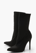 Load image into Gallery viewer, Pointed Stiletto Sock Boots
