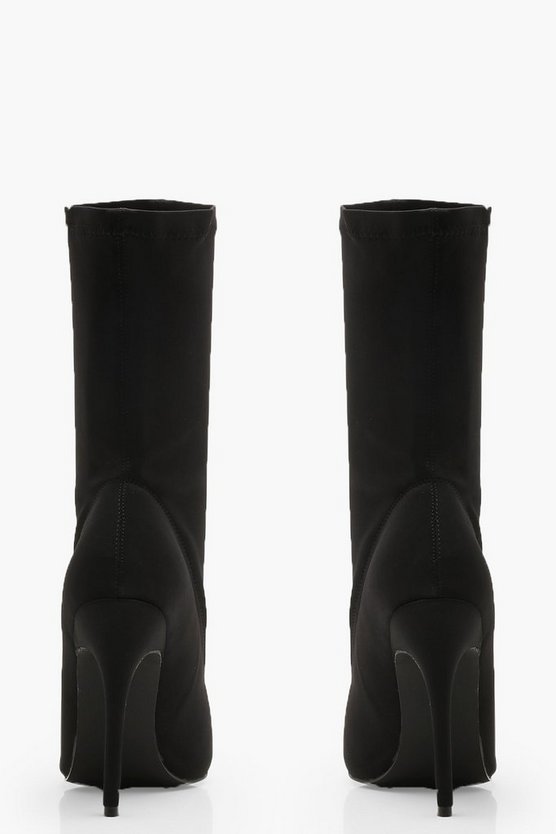 Pointed Stiletto Sock Boots