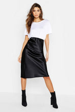 Load image into Gallery viewer, Satin Bias Cut Midi Skirt
