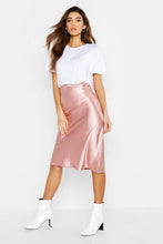 Load image into Gallery viewer, Satin Bias Cut Midi Skirt
