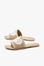 Load image into Gallery viewer, Raffia Embroidered &amp; Beaded Sliders
