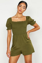 Load image into Gallery viewer, Shirred Cap Sleeve Playsuit
