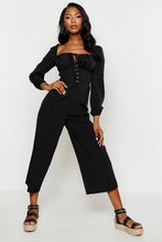 Load image into Gallery viewer, Corset Hook and Eye Culotte Jumpsuit
