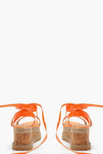 Load image into Gallery viewer, Neon Wrap Strap Flatform Sandals
